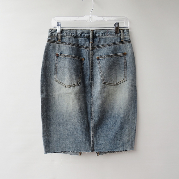 Marine Layer Celine Denim High Rise Jean Skirt Size 8 - Picture 8 of 14
